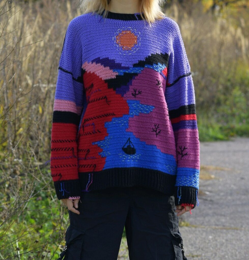 вязаный пуловер