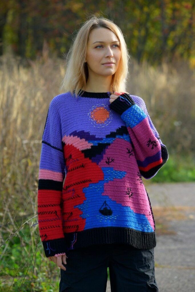 вязаный пуловер