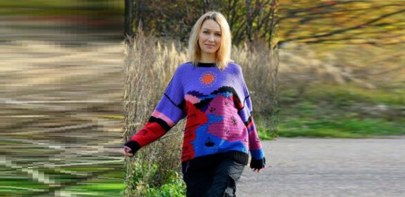 вязаный пуловер